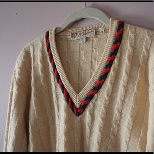Vintage Gucci cable knit sweater size L